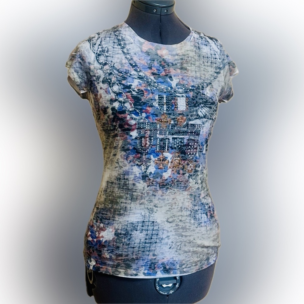 ♥️Stylish Multicolor With Rhinestones Women's Top